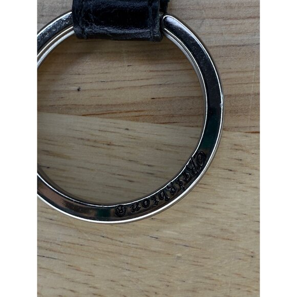 Brighton Silver Heart Key Chain With Black Leather Accent - Picture 7 of 9